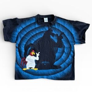 Vintage 1992 Rare Fog Horn Leg Horn Looney Tunes AOP Made in USA BOXY CROPPED XL